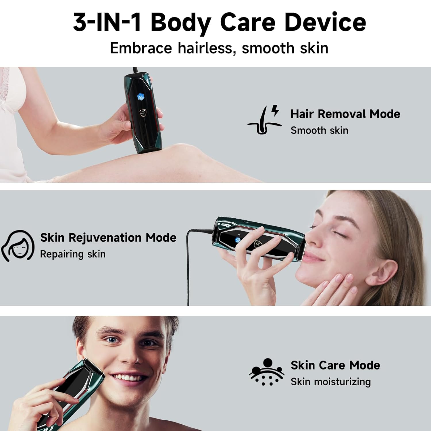 3 online in 1 Hair Removal Device